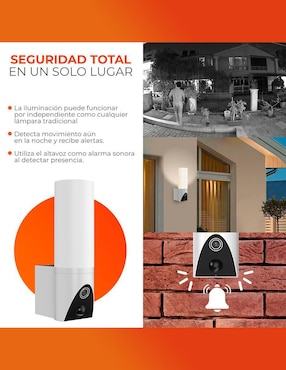 Cámara Wi-Fi de seguridad Tecnolite Connect inalámbrica Full HD 350° con capacidad para grabar visión nocturna para exterior