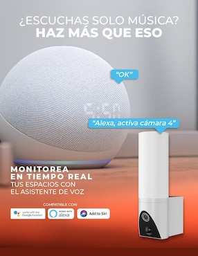 Cámara Wi-Fi de seguridad Tecnolite Connect inalámbrica Full HD 350° con capacidad para grabar visión nocturna para exterior
