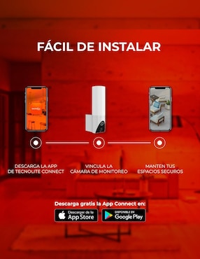 Cámara Wi-Fi de seguridad Tecnolite Connect inalámbrica Full HD 350° con capacidad para grabar visión nocturna para exterior