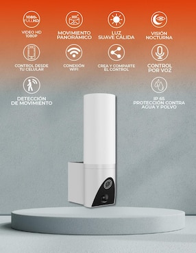 Cámara Wi-Fi de seguridad Tecnolite Connect inalámbrica Full HD 350° con capacidad para grabar visión nocturna para exterior