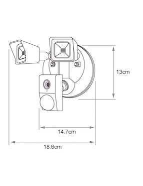 Cámara Wi-Fi de seguridad Tecnolite Connect inalámbrica Full HD 120° con capacidad para grabar visión nocturna para interior y exterior