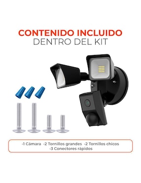 Cámara Wi-Fi de seguridad Tecnolite Connect inalámbrica Full HD 120° con capacidad para grabar visión nocturna para interior y exterior