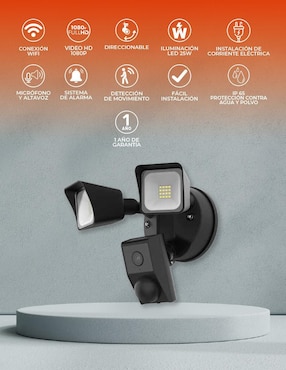 Cámara Wi-Fi de seguridad Tecnolite Connect inalámbrica Full HD 120° con capacidad para grabar visión nocturna para interior y exterior