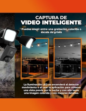 Cámara Wi-Fi de seguridad Tecnolite Connect inalámbrica Full HD 120° con capacidad para grabar visión nocturna para interior y exterior
