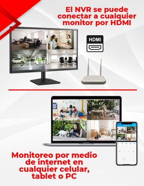 Kit 8 cámaras de seguridad Secucore inalámbrica Full HD 70° con capacidad para grabar visión nocturna para interior y exterior
