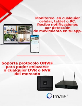 DVR 8 canales de seguridad Secucore inalámbrica 2K con capacidad para grabar para interior