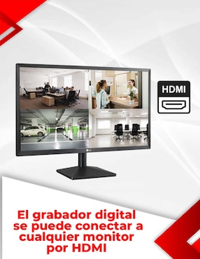 DVR 8 canales de seguridad Secucore alámbrica 4K/UHD con capacidad para grabar para interior