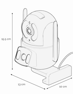Cámara Wi-Fi de seguridad Heuman Brand inalámbrica HD 30° a 90° con capacidad para grabar visión nocturna para interior y exterior