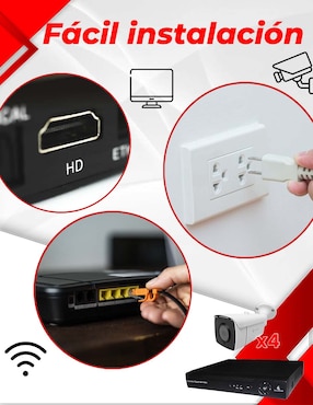 Kit 8 cámaras de seguridad Secucore inalámbrica 2K con capacidad para grabar para interior
