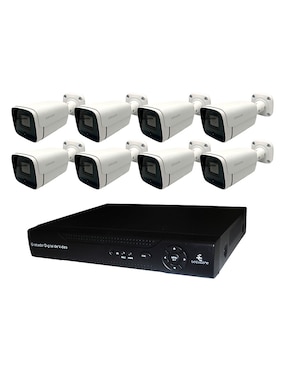 Kit 8 Cámaras De Seguridad Secucore Inalámbrica 2k Con Capacidad Para Grabar Compatible Con ONVIF Para Interior