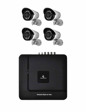 Kit 4 Cámaras De Seguridad Secucore Alámbrica Full HD Con Capacidad Para Grabar Y Visión Nocturna Compatible Con ONVIF Para Interior