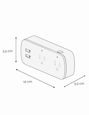 Multicontacto smart Heuman Brand de 4 contactos