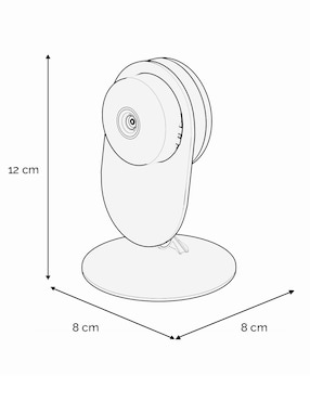 Cámara Wi-Fi de seguridad Heuman Brand inalámbrica HD 30° a 90° con capacidad para grabar visión nocturna para interior