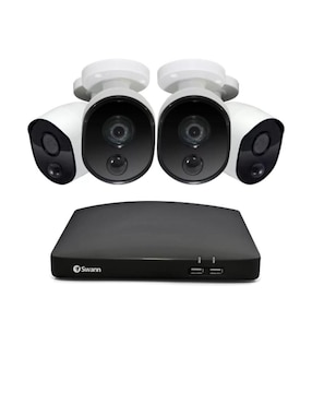 DVR 8 Canales De Seguridad Swann Alámbrica Full HD 90° Con Capacidad De Grabar Y Visión Nocturna Para Exterior