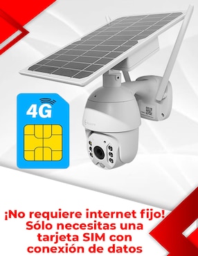 Cámara solar de seguridad Secucore inalámbrica Full HD 350° con capacidad para grabar visión nocturna para exterior