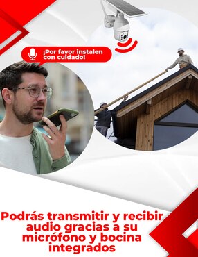 Cámara solar de seguridad Secucore inalámbrica Full HD 350° con capacidad para grabar visión nocturna para exterior