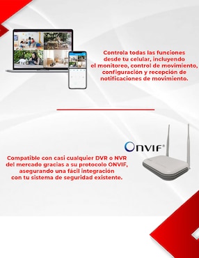 Cámara Wi-Fi de seguridad Secucore inalámbrica 2K 350° con capacidad para grabar visión nocturna para interior y exterior