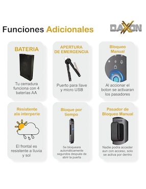 Cerradura digital Daxxon Z3000 biométrica