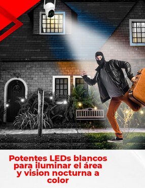Cámara solar 4G de seguridad Secucore inalámbrica 2K 75° con capacidad para grabar visión nocturna para exterior