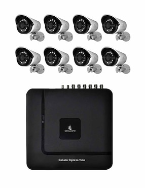 Kit 8 Cámaras De Seguridad Secucore Alámbrica 4K/UHD 80° Con Capacidad De Grabar Y Visión Nocturna Compatible Con AHD, CVI,TVI, XVI, Análogas E IP Para Interior Y Exterior