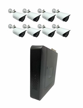 Kit 8 cámaras de seguridad Secucore alámbrica 4K/UHD 80° con capacidad para grabar visión nocturna para interior y exterior