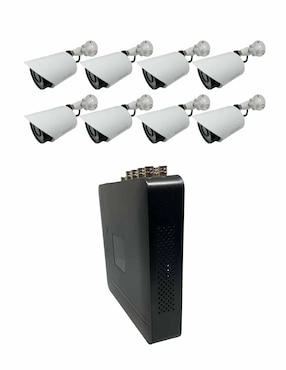 Kit 8 cámaras de seguridad Secucore alámbrica 4K/UHD 80° con capacidad para grabar visión nocturna para interior y exterior