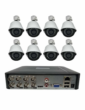 Kit 8 cámaras de seguridad Secucore alámbrica 4K/UHD 80° con capacidad para grabar visión nocturna para interior y exterior