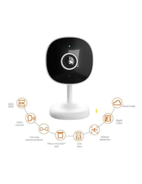 Kit 2 cámaras de seguridad Nexxt Solutions modelo Nexxt inalámbrica 2K 90° capacidad para grabar visión nocturna para interior