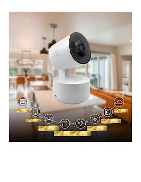 Cámara individual de seguridad Nexxt Solutions inalámbrica 2k 360° con visión nocturna y capacidad de grabar para interior