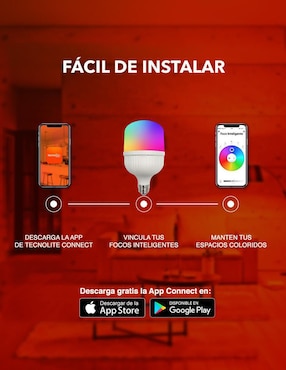 Foco LED Tecnolite Connect 20 W de consumo 20 W de iluminación 1800 lm lúmenes