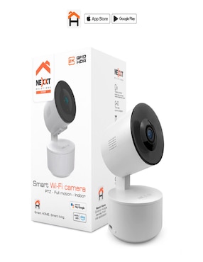 Cámara Wi-Fi de seguridad Nexxt Home inalámbrica 2K 350° con capacidad para grabar visión nocturna para interior