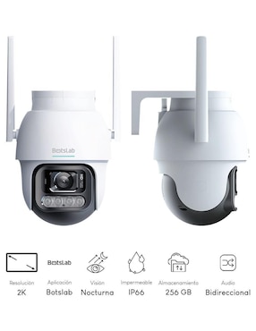 Cámara Wi-Fi de seguridad Yelio alámbrica 2K 360° con capacidad para grabar visión nocturna para exterior