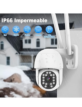 Cámara wi-fi de seguridad Xtellar inalámbrica HD 360° visión nocturna para interior y exterior