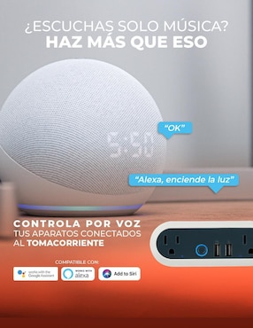Multicontacto Smart Tecnolite Connect Intensity de 2 salidas y 2 puertos USB