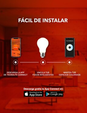 Foco LED Tecnolite Connect 5 W de consumo 5 W de iluminación 800 lúmenes