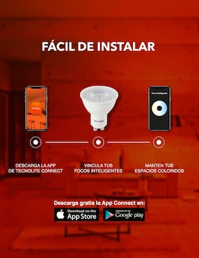 Foco LED Tecnolite Connect 5 W de consumo 40 W de iluminación 400 lúmenes