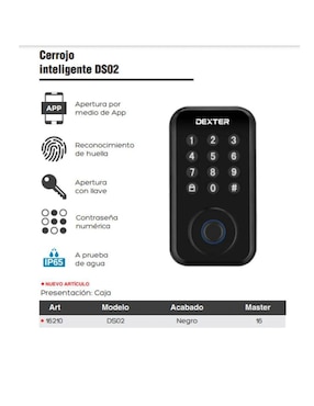 Cerradura Digital Dexter DS02 de combinación