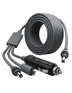 Cable Barril DC Heuman Brand Barril DC, USB C y enchufe para cigarillos de 5m