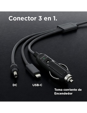 Cable Barril DC Heuman Brand Barril DC, USB C y enchufe para cigarillos de 5m