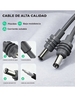Cable barril DC Heuman Brand de 5 m