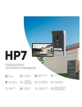 Cámara con timbre de seguridad Ezviz inalámbrica 2K 160°/170° con capacidad para grabar visión nocturna para interior y exterior