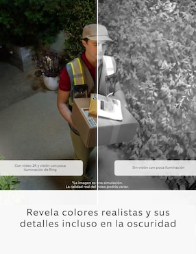 Cámara WI-FI de seguridad Ring modelo Video Doorbell inalámbrica2k 160/140/80 con capacidad de grabar y visión nocturna para exterior