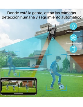Cámara Wi-Fi de seguridad Xtellar inalámbrica Full HD 350° con capacidad para grabar visión nocturna para exterior
