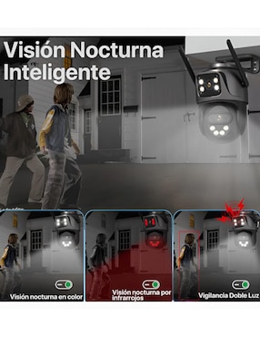 Cámara Wi-Fi de seguridad Xtellar inalámbrica Full HD 350° con capacidad para grabar visión nocturna para exterior
