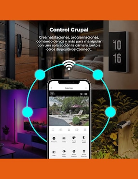 Cámara wi-fi de seguridad Tecnolite Connect inalámbrica 2K 120° con visión nocturna para exterior