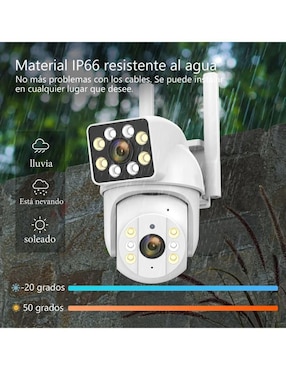 Cámara Wi-Fi de seguridad Belug inalámbrica Full HD 350° con capacidad para grabar para interior y exterior