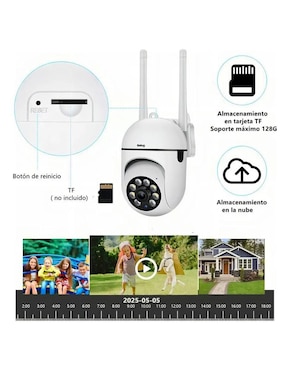 Kit 2 cámaras de seguridad Belug inalámbricas full HD 360° con visión nocturna con capacidad para grabar para interior y exterior