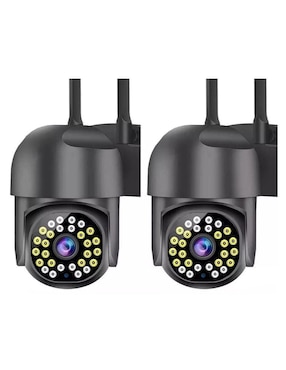 Kit 2 cámaras de seguridad Belug inalámbrica Full HD 360° con capacidad de grabar para exterior