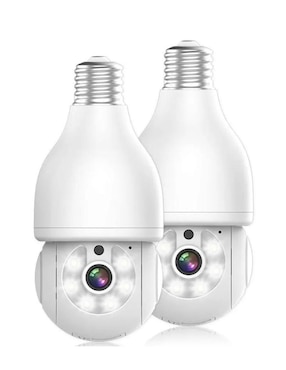 Kit 2 cámaras de seguridad Belug inalámbrica full hd 360° con capacidad para grabar con vision nocturna para exterior