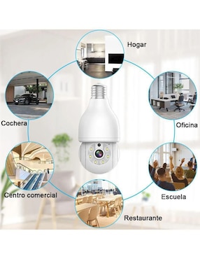 Kit 2 cámaras de seguridad Belug inalámbrica full hd 360° con capacidad para grabar con vision nocturna para exterior